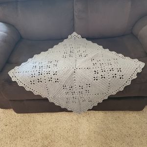 🩷🧶Gray Granny Stitch Four Squares Baby Blanket